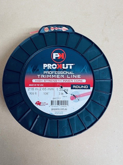 PROKUT BRUSHCUTTER TRIMMER LINE ROUND PINK .105 2.65MM 3LB 216M SPOOL