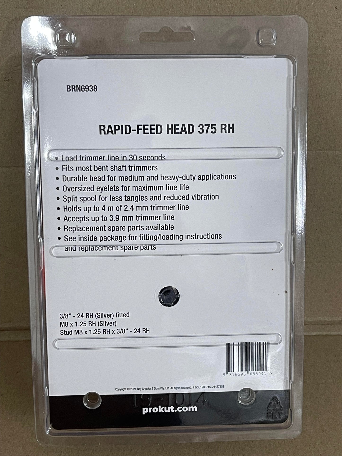 RAPID FEED 375 SPEED FEED RIGHT HAND THREAD BRUSHCUTTER TRIMMER LINE HEAD