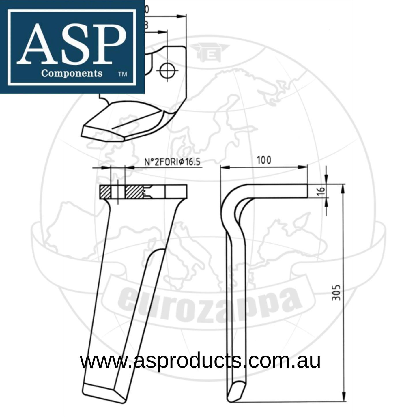 ASP POWER HARROW BLADE – EMY & KUHN 2.72KG