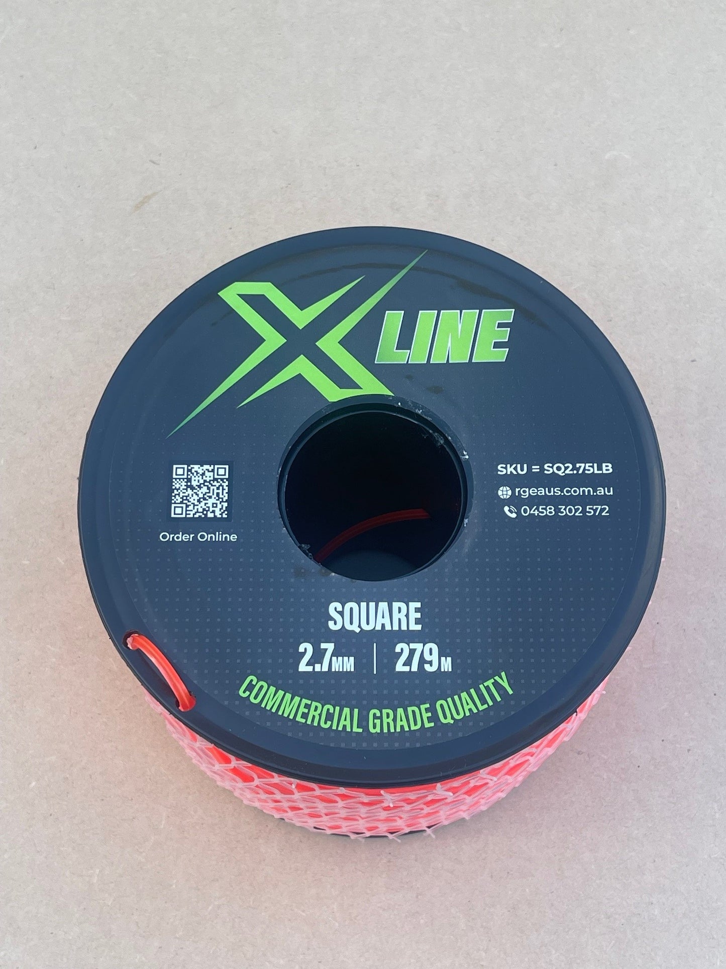 X-LINE 2.7mm Square Textured Commercial Grade Brushcutter Trimmer Line 279m Spool