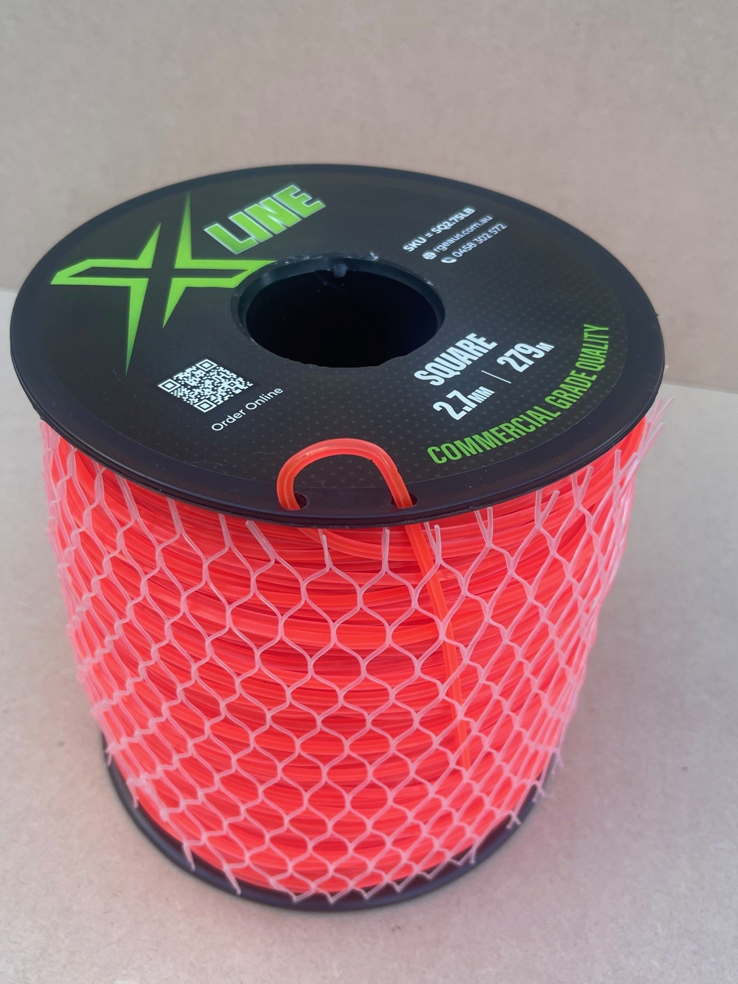 X-LINE 2.7mm Square Textured Commercial Grade Brushcutter Trimmer Line 279m Spool