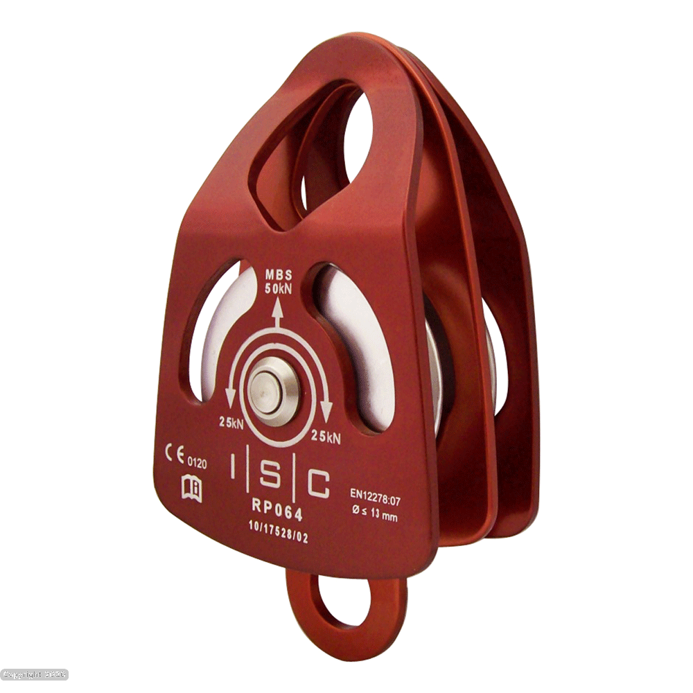 ISC Aluminium Heavy Duty Double Pulley for 13mm Rope – Medium