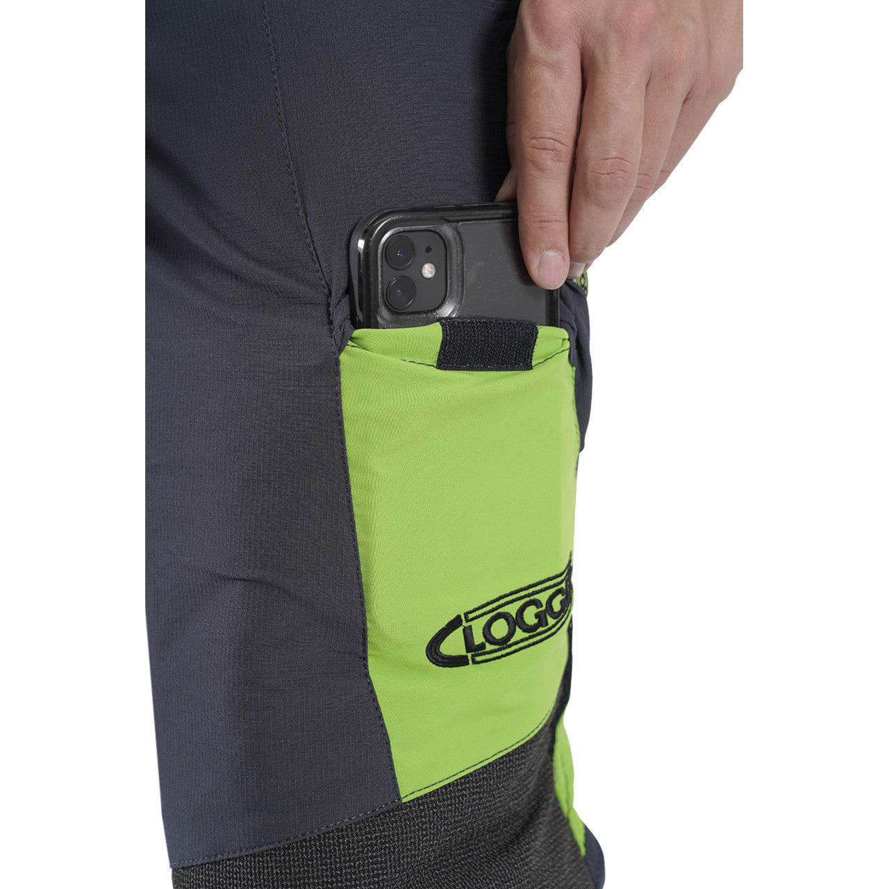 Clogger Zero Gen2 Light and Cool Men's Chainsaw Trousers - Grey/Green - Small Std Leg Length