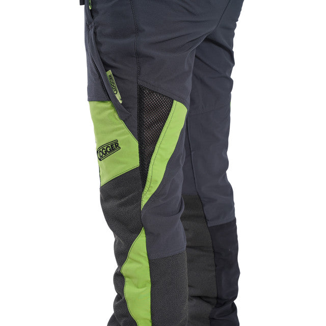Clogger Zero Gen2 Light and Cool Men's Chainsaw Trousers - Grey/Green - Small Std Leg Length