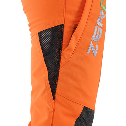 Clogger Women's Orange Zero Gen2 Trousers Front And 360 Calf Protection UL Cert