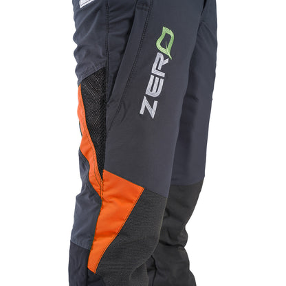 Clogger Men's Zero Gen2 Chainsaw Trousers Grey/Orange