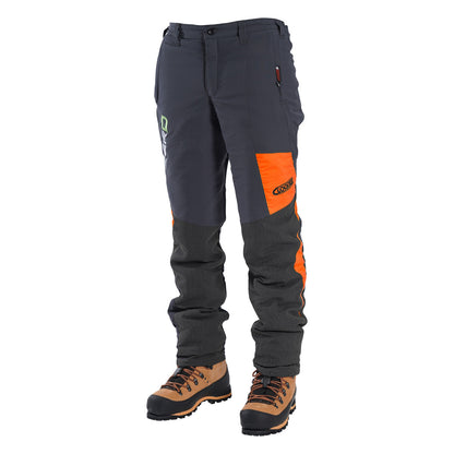 Clogger Men's Zero Gen2 Chainsaw Trousers Grey/Orange
