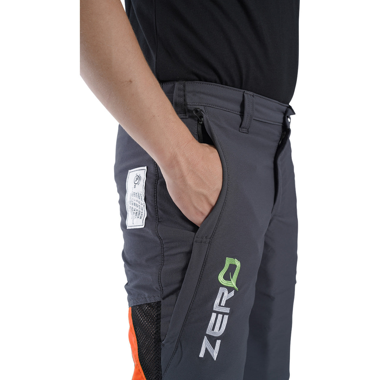 Clogger Men's Zero Gen2 Chainsaw Trousers Grey/Orange