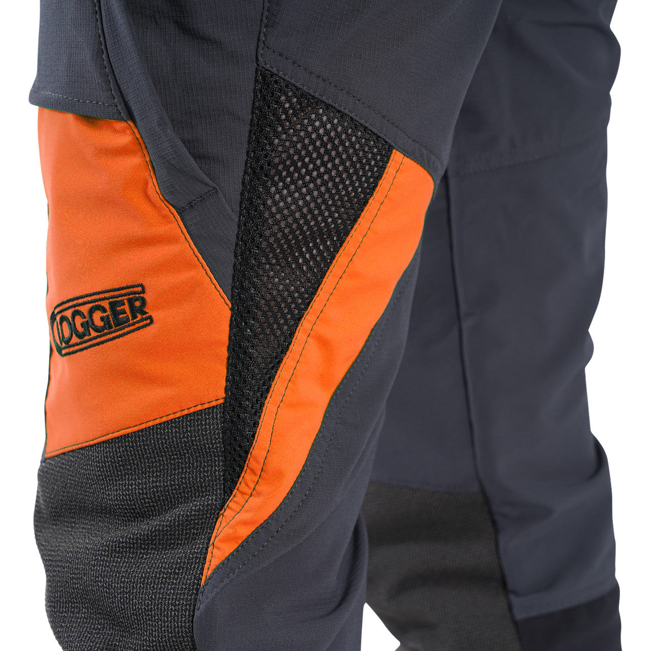 Clogger Men's Zero Gen2 Chainsaw Trousers Grey/Orange