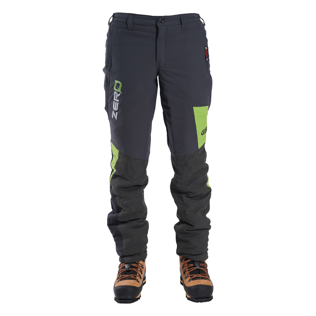 Clogger Zero Gen2 Light and Cool Men's Chainsaw Trousers - Grey/Green - XS Std Leg Length
