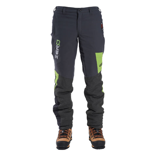 Clogger Zero Gen2 Light and Cool Men's Chainsaw Trousers - Grey/Green - XS Std Leg Length