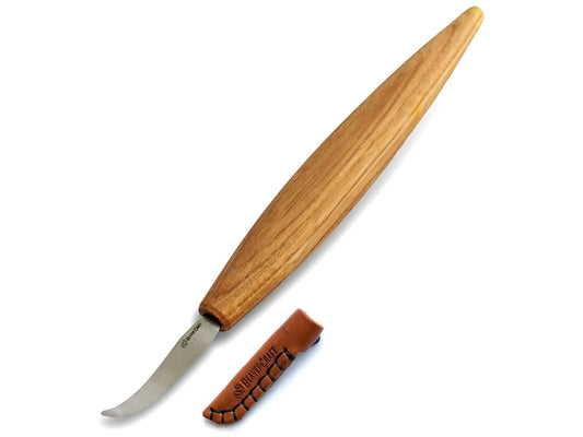 BeaverCraft SK4LS - Left Handed Open Curve Spoon Knife with Leather Sheath