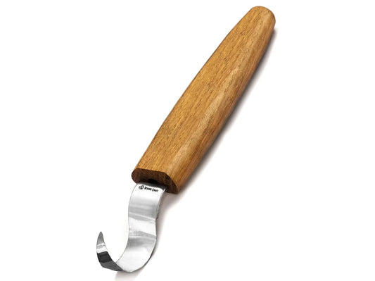 BeaverCraft SK1S Oak - Spoon Carving Knife 25 mm with Oak Handle with leather sheath