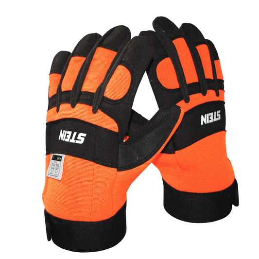 STEIN Chainsaw Protection Gloves, Velcro Cuff Size 9