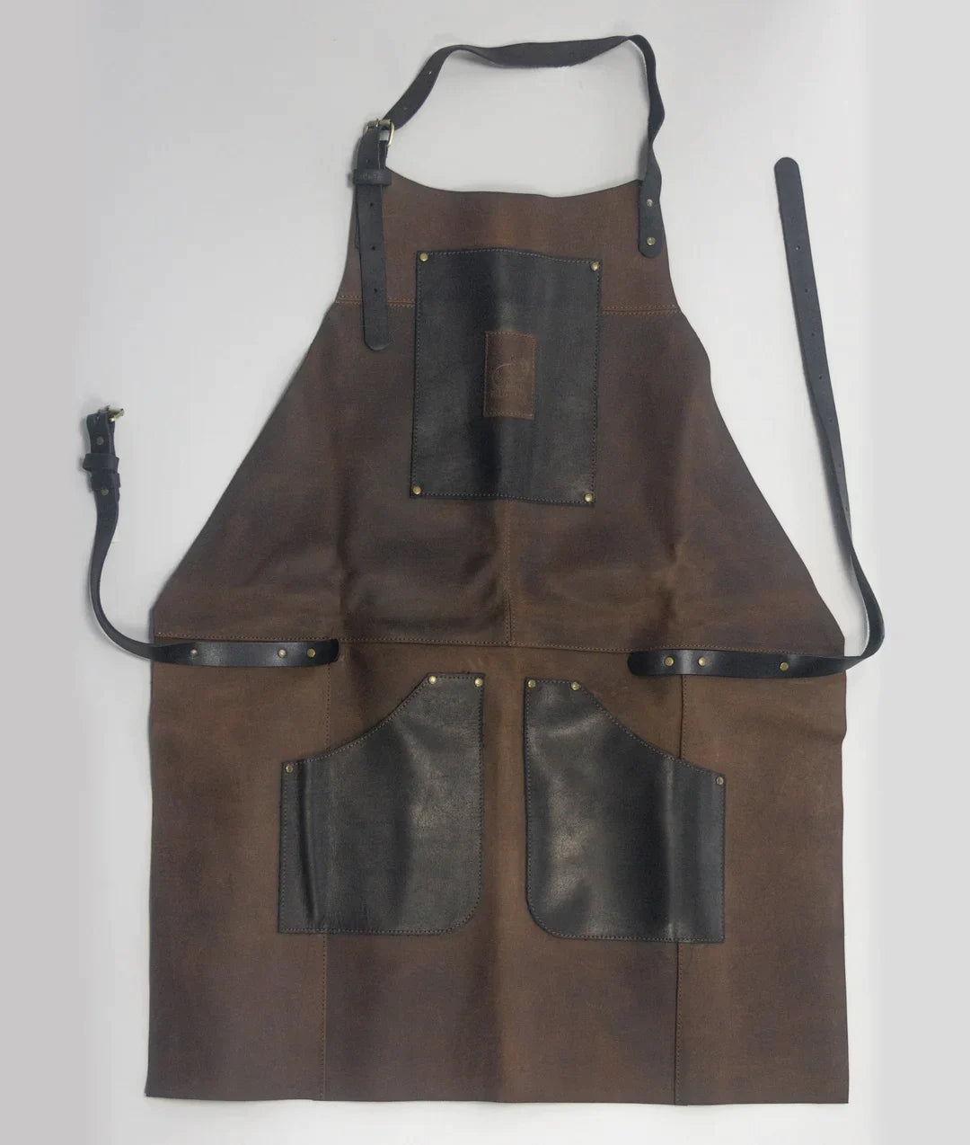 BeaverCraft AP3X Adjustable Black & Brown Leather Work Apron Wood Carving Accessory