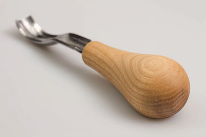 BeaverCraft P8a/14 - Palm-size short bent gouge. Sweep №8