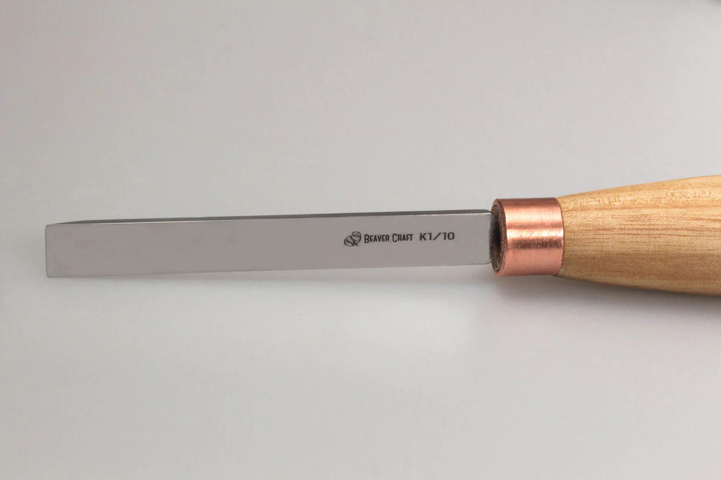 BeaverCraft K1/10 Compact straight flat chisel single bevel Wood Carving Tool Sweep №1
