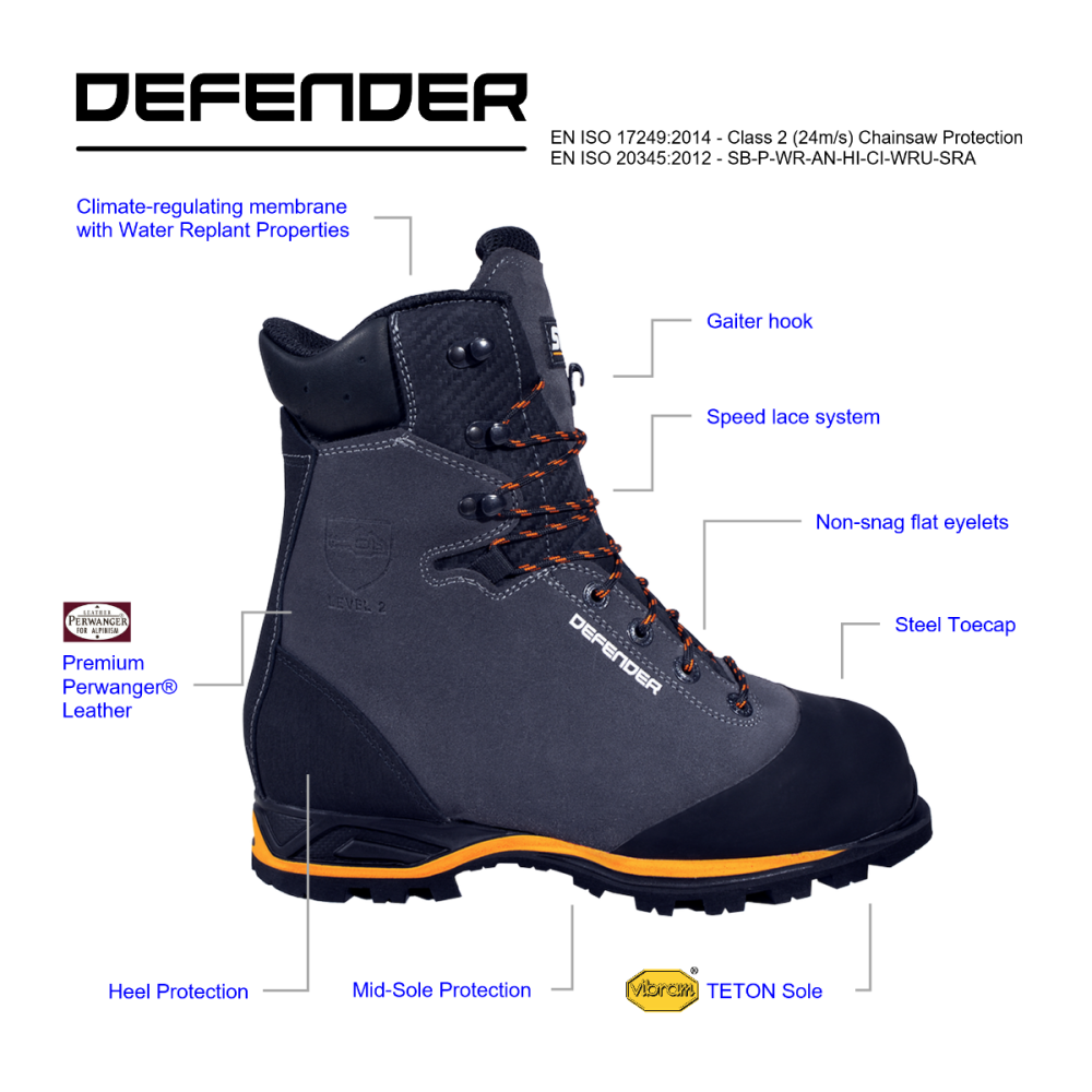 STEIN DEFENDER Chainsaw Boots Size Euro46/11UK/12US