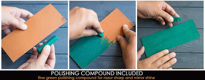 BeaverCraft LS2P1 Leather Strop for Honing Polishing Compound