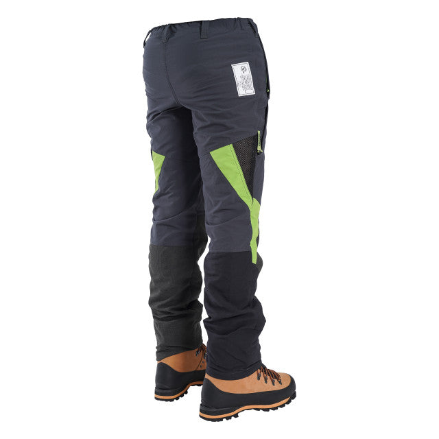 Clogger Zero Gen2 Light and Cool Men's Chainsaw Trousers - Grey/Green - XS Std Leg Length