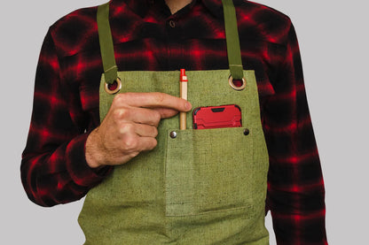 BeaverCraft AP1 Adjustable Green Canvas Wood Working Carving Apron