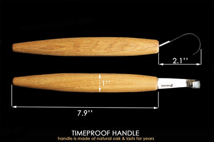 BeaverCraft SK5R - Spoon Carving Knife Deep Cut Bevels Right side edge