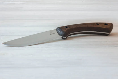 BeaverCraft BSH1 Carbon Steel Bushcraft Knife Walnut Handle with Leather Sheath