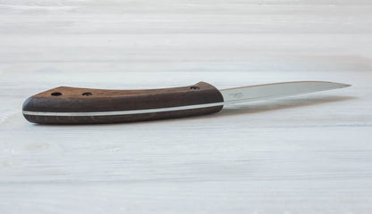BeaverCraft BSH1 Carbon Steel Bushcraft Knife Walnut Handle with Leather Sheath