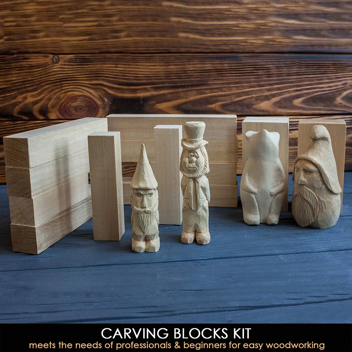 BeaverCraft BW12 Set of Basswood Wood Carving Hobby Blocks 12pcs