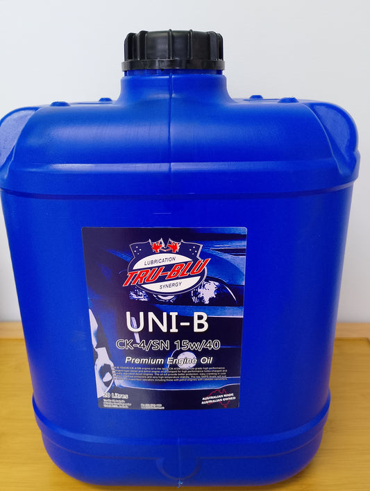 TRU-BLU UNI B 15W/40 CK-4/SN Engine Oil / 20L Drum