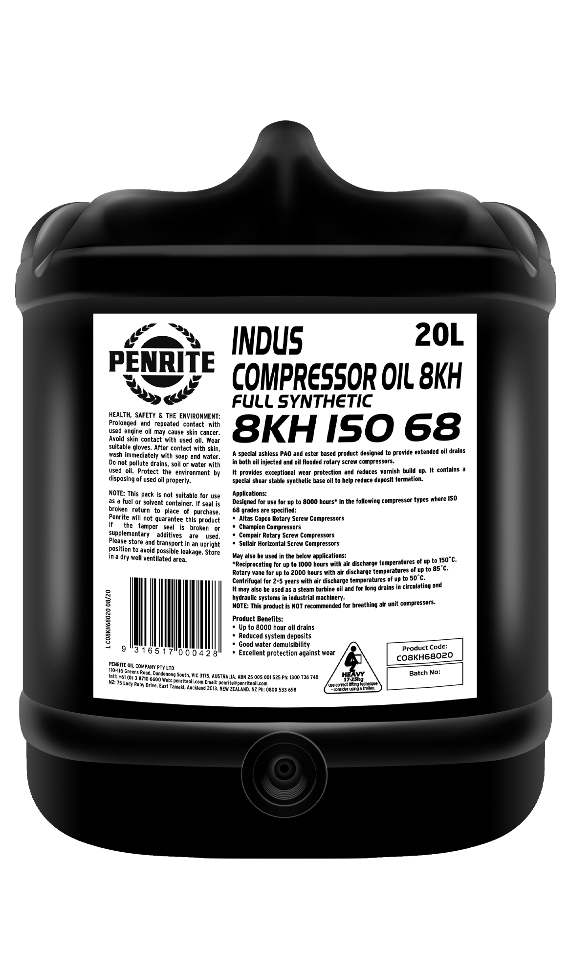 PENRITE Compressor Oil 8Kh68 20L
