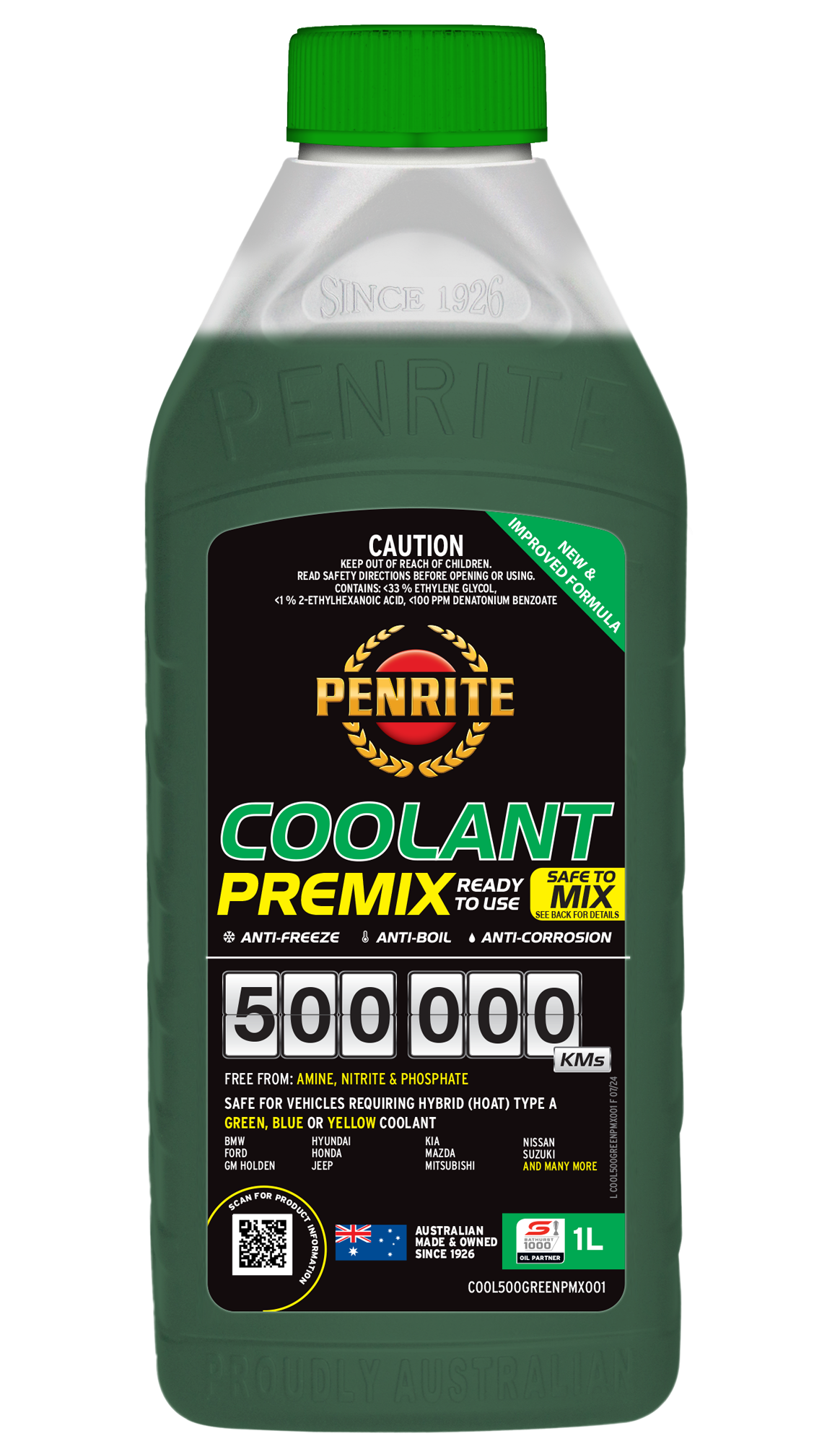 PENRITE 500,000Km Green Cool Premix