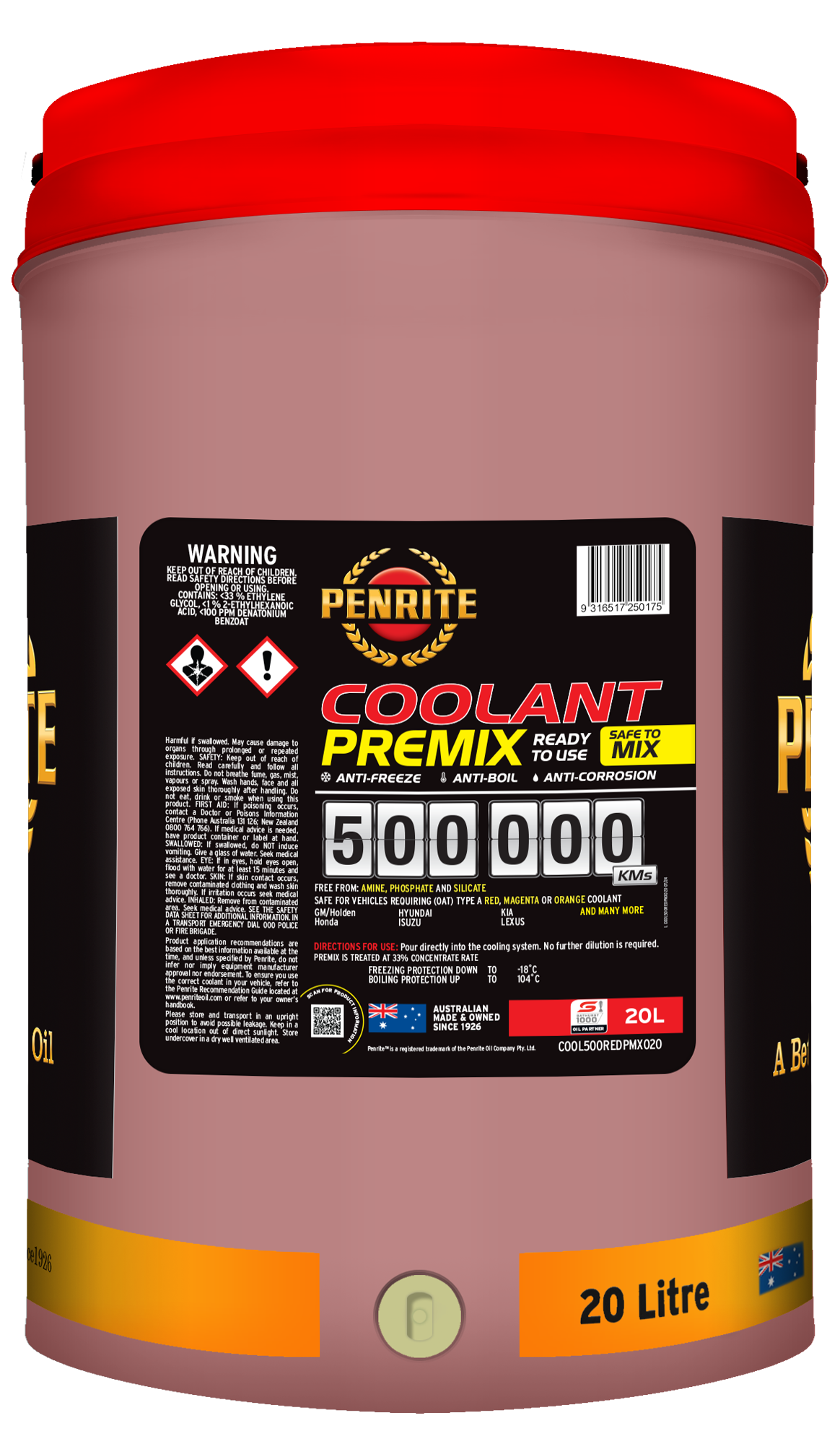 PENRITE 500,000 Km Red Cool Premix