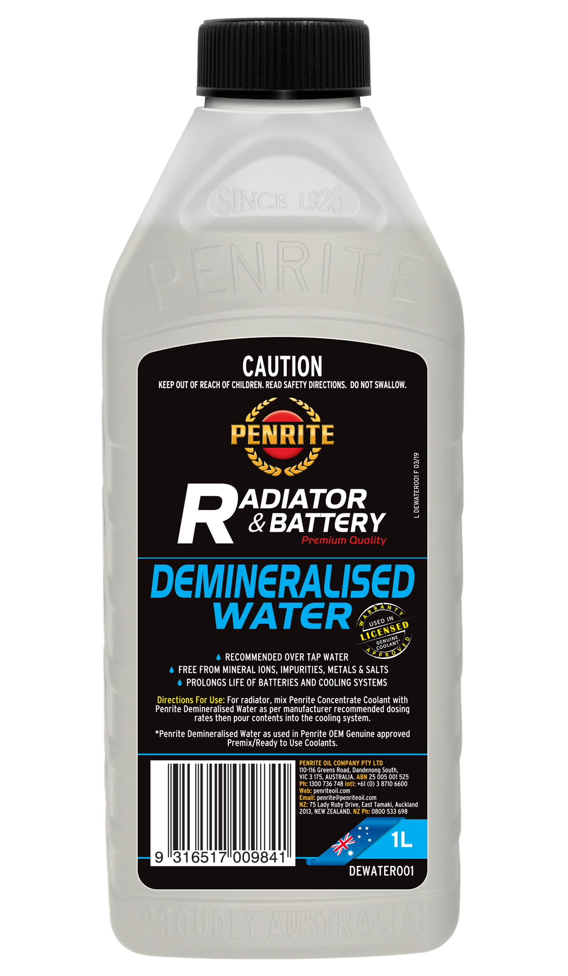 PENRITE Demineralised Water