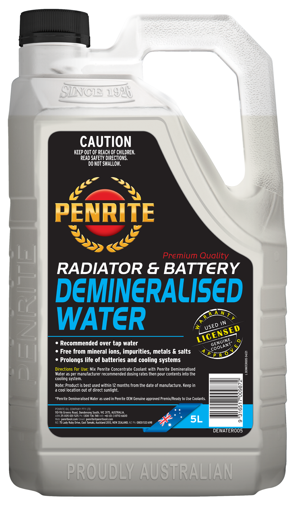PENRITE Demineralised Water