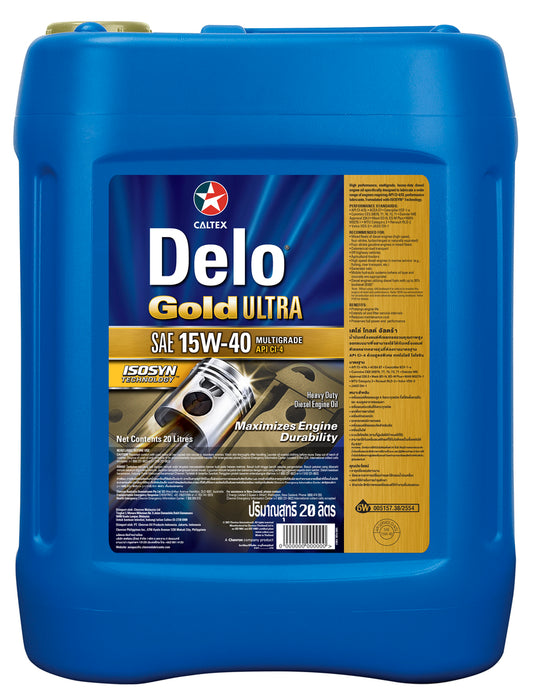 Caltex Delo Gold Ultra 15W-40 Oil 20L Drum