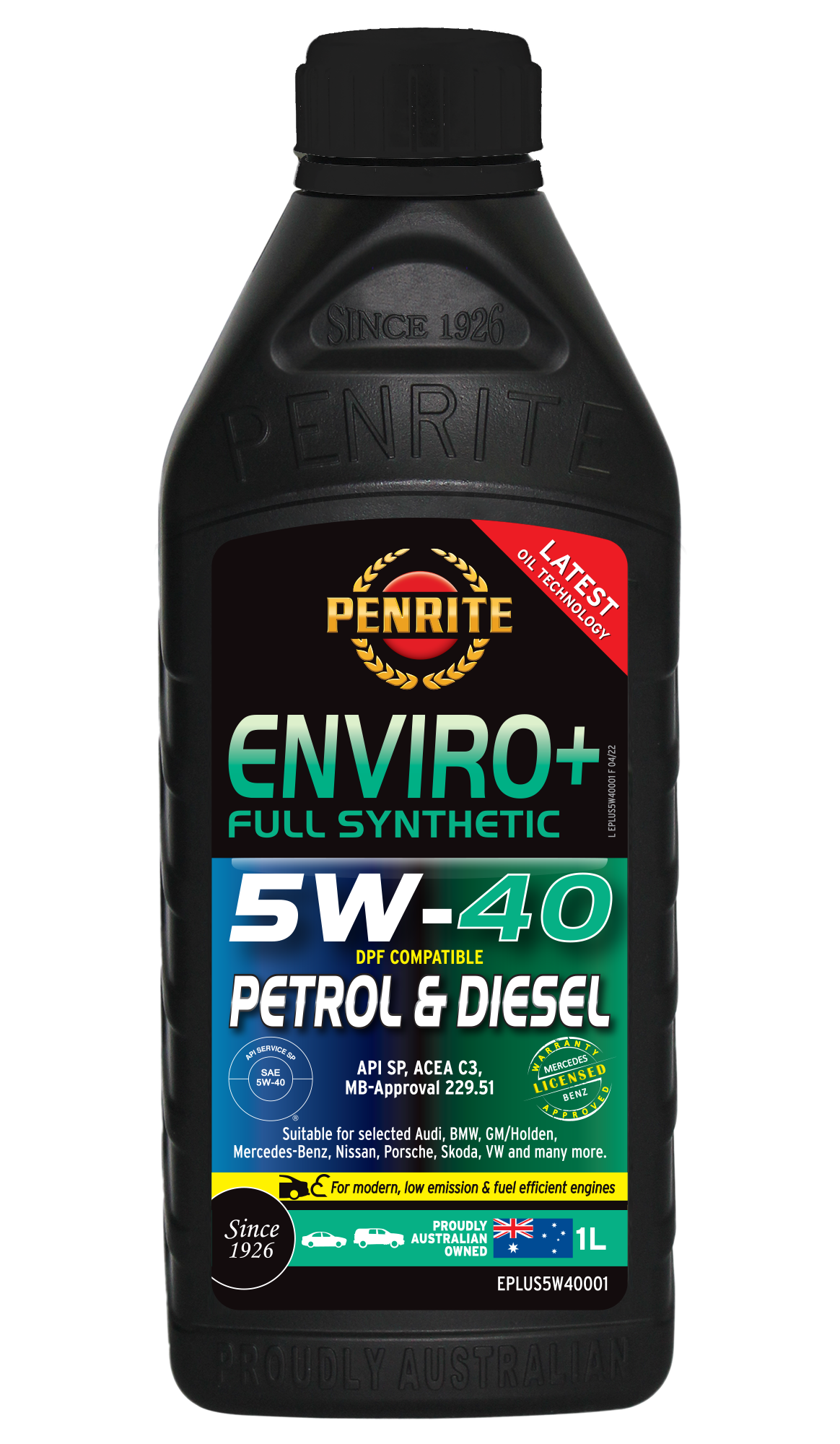 PENRITE Enviro+ 5W40 Full Syn
