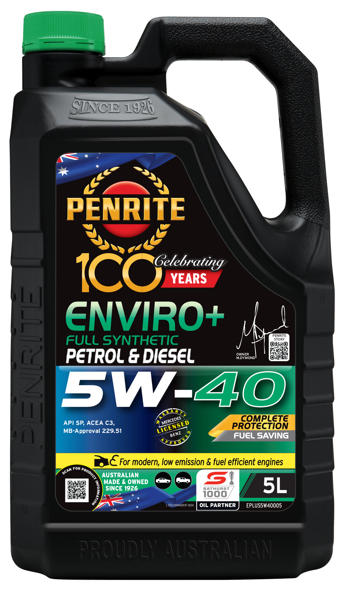 PENRITE Enviro+ 5W40 Full Syn