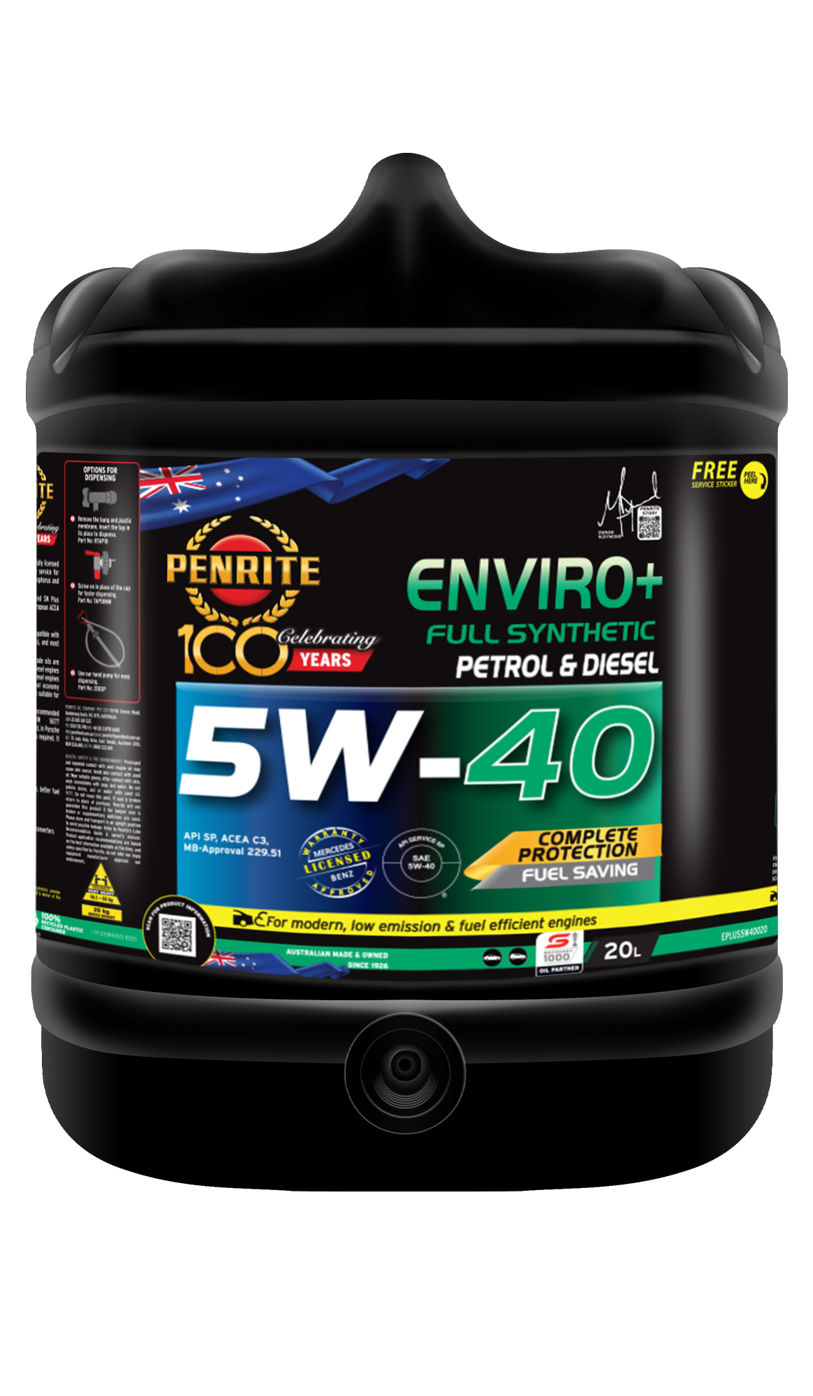 PENRITE Enviro+ 5W40 Full Syn