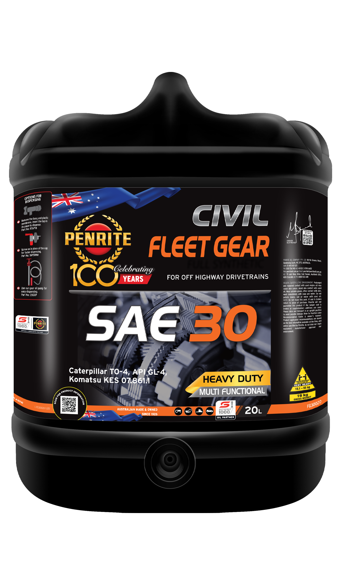 PENRITE Civil Gear Sae 30 20L