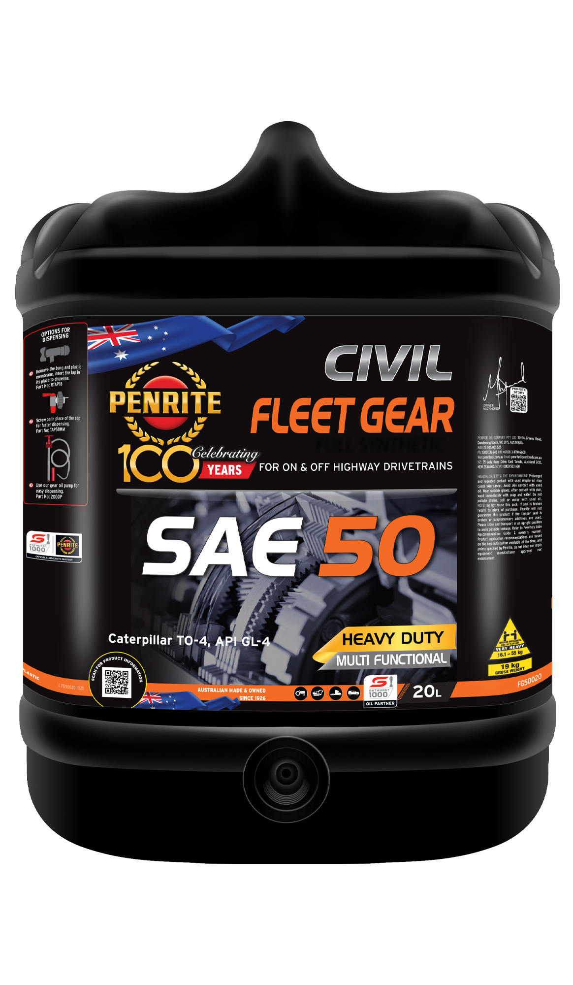 PENRITE Civil Gear Sae 50 20L
