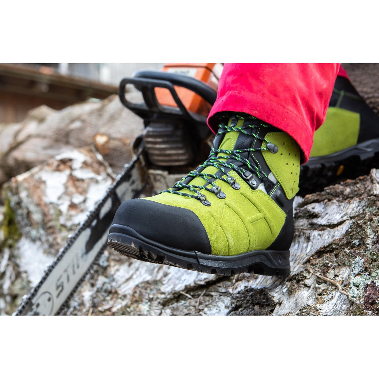 Clogger Haix Protector Ultra 2.1 GTX Chainsaw Boot Lime Green