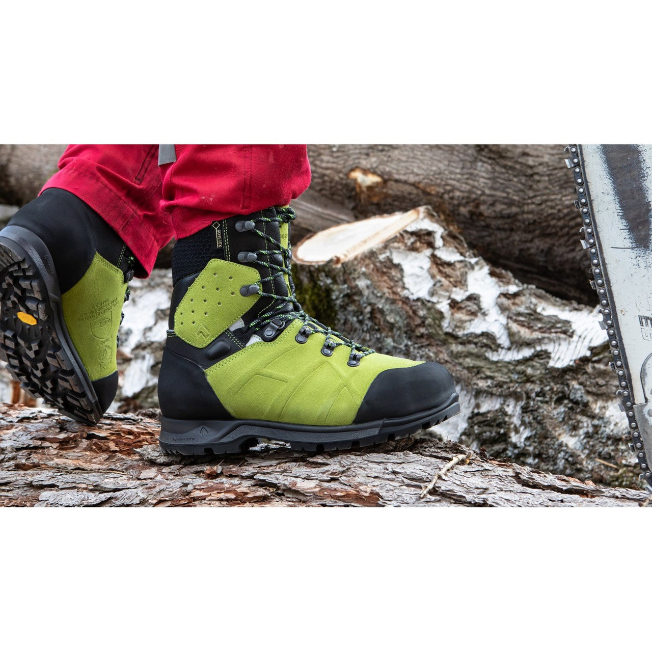 Clogger Haix Protector Ultra 2.1 GTX Chainsaw Boot Lime Green