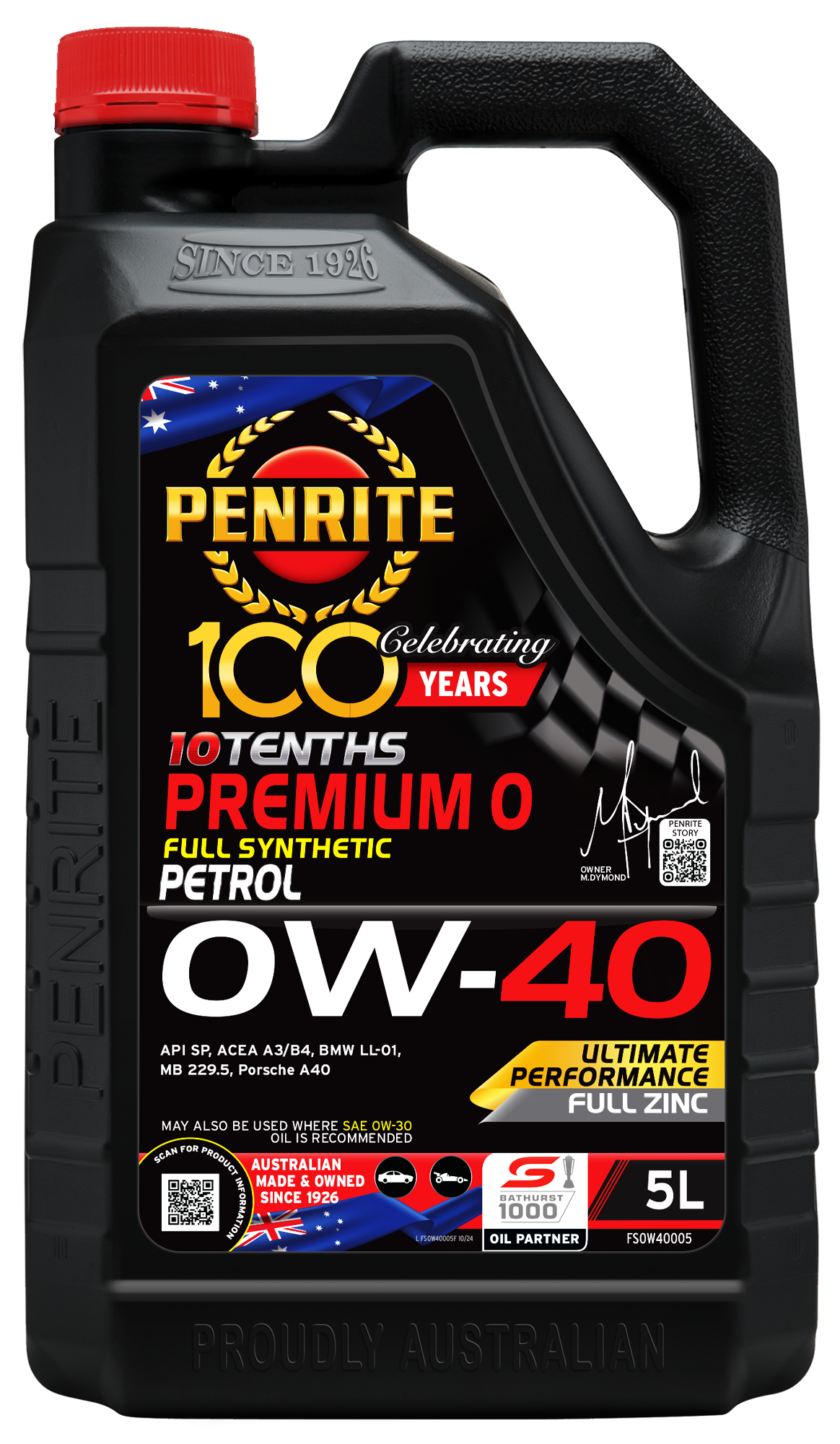 PENRITE Premium 0 0W40 Pao Ester