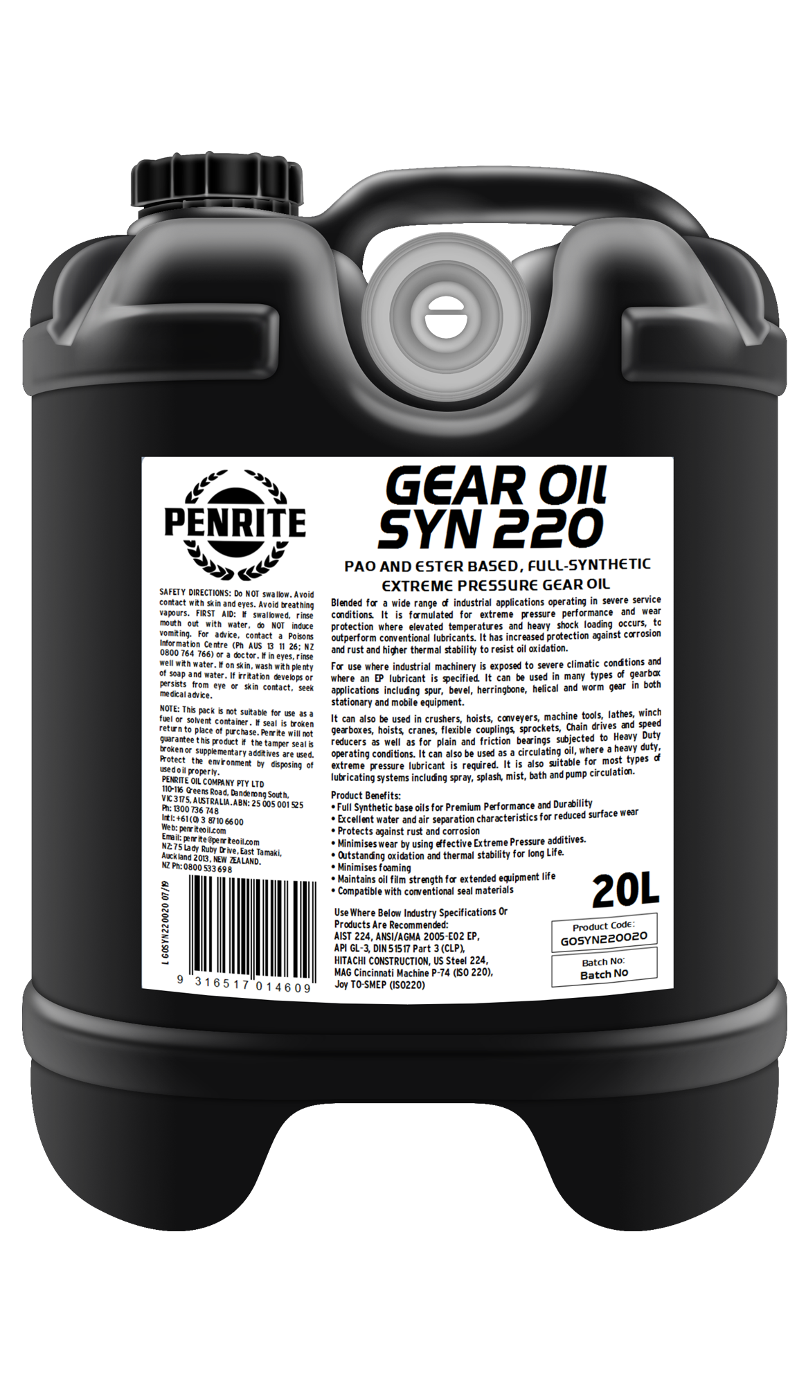 PENRITE Indus Gear Oil Full Syn 220