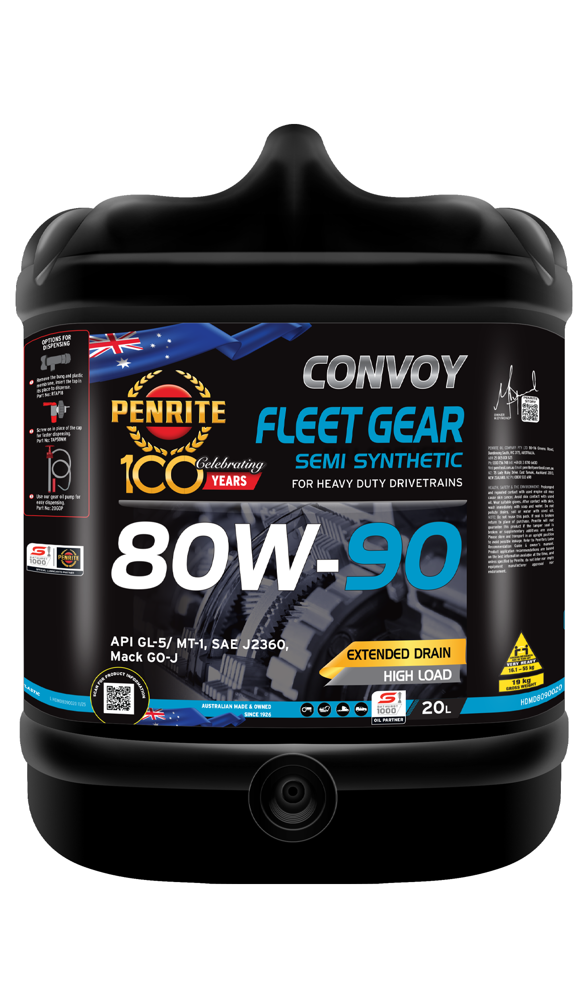 PENRITE Fleet Gear 80W-90 Semi Syn