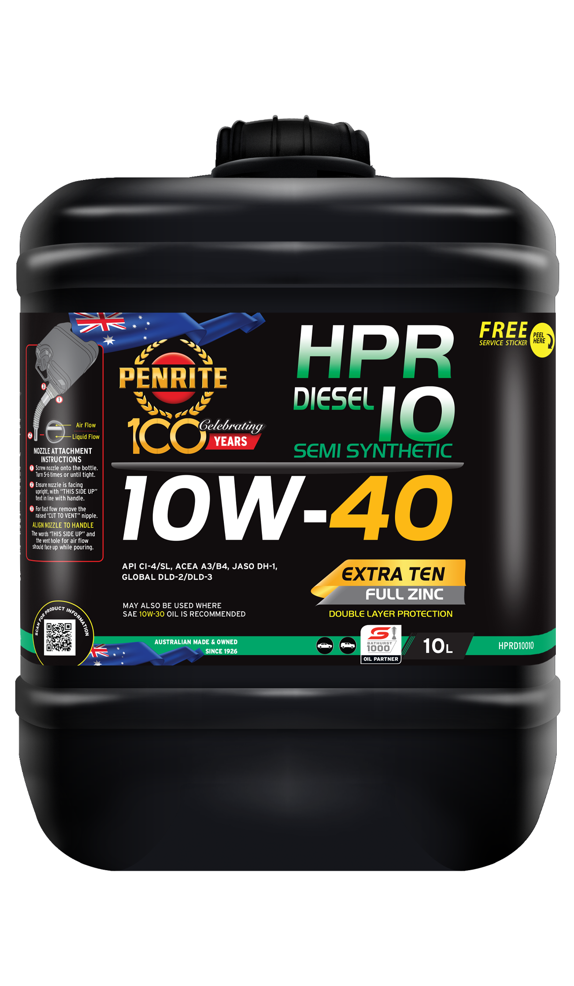 PENRITE Hpr Diesel 10 10W40 Semi Syn
