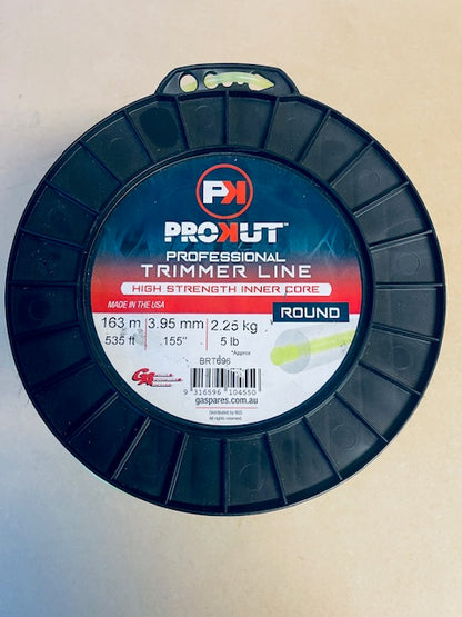 PROKUT BRUSHCUTTER TRIMMER LINE  ROUND YELLOW .155 3.95MM 5LB  163M SPOOL