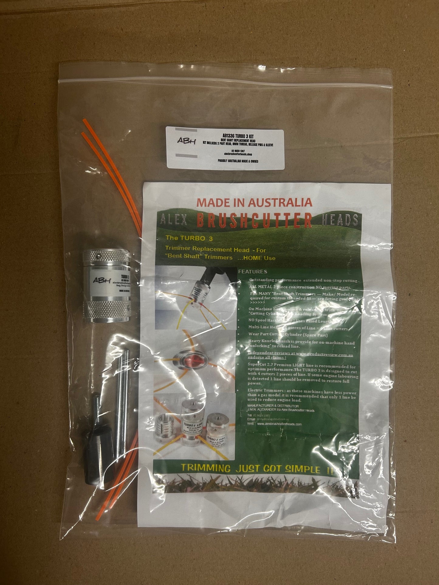 ABH ALEX BRUSHCUTTER HEADS TURBO 3 BRUSHCUTTER TRIMMER LINE HEAD AB1336