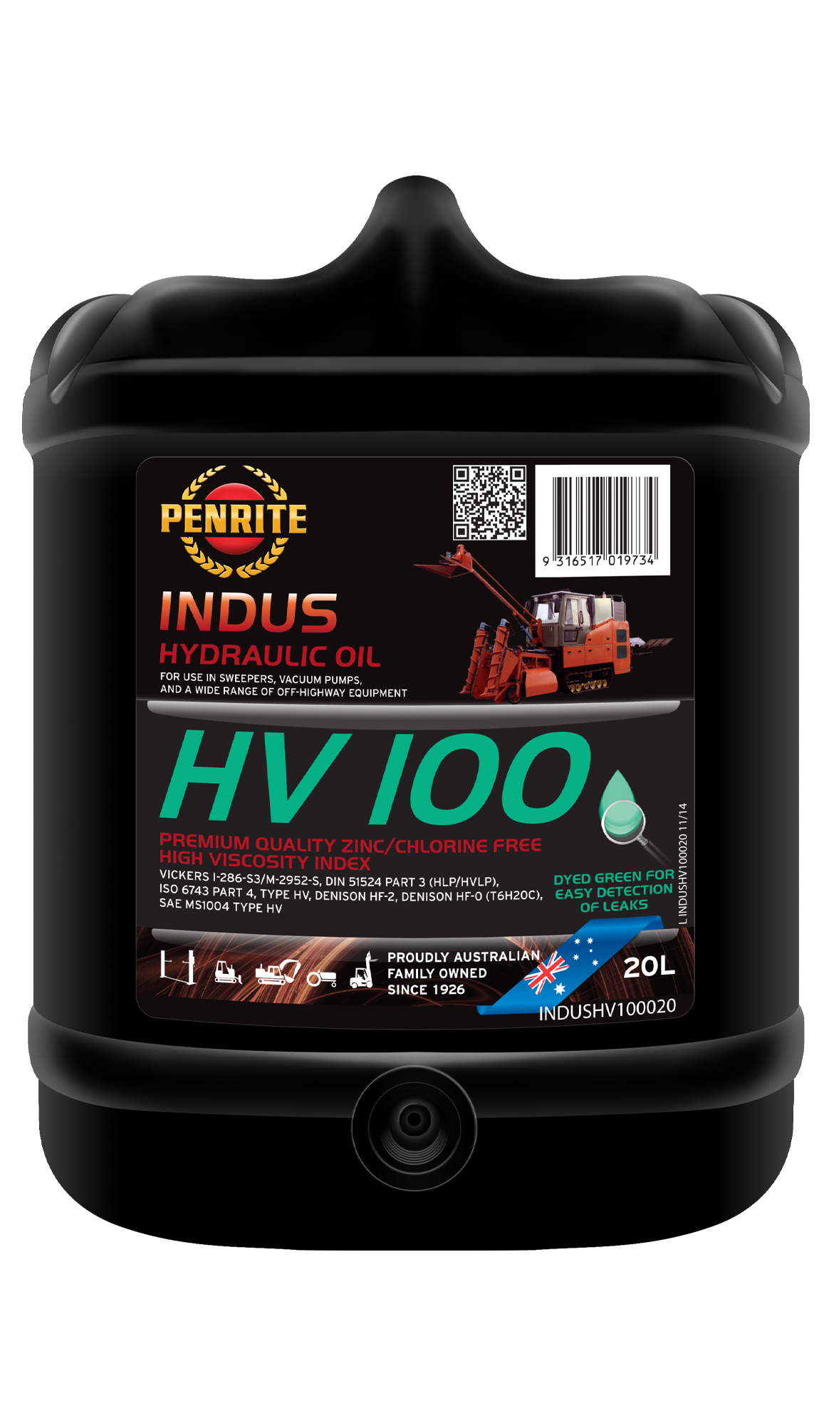 PENRITE Ultra Hv 100 Hyd Oil 20L
